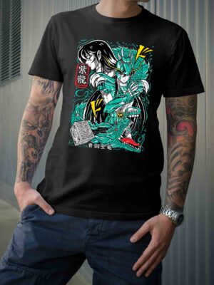 Polera Caballeros del Zodiaco – Shiryu Caballero Dragon –